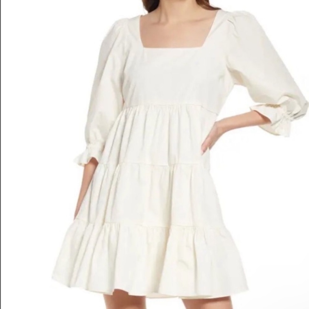 Madewell Lizzie Poplin Babydoll Dress 0